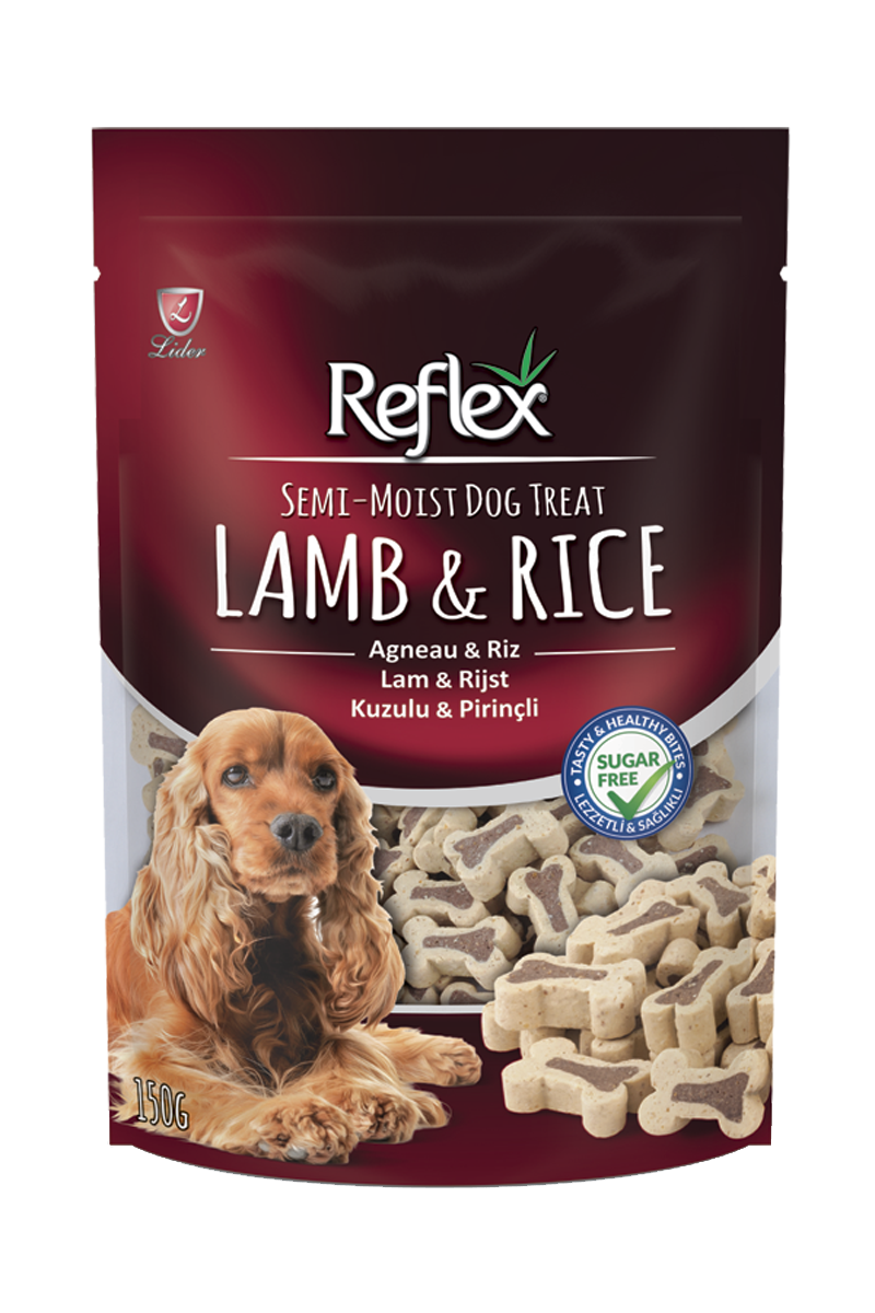 Reflex Semi Moist Dog Treats Lamb & Rice  150G