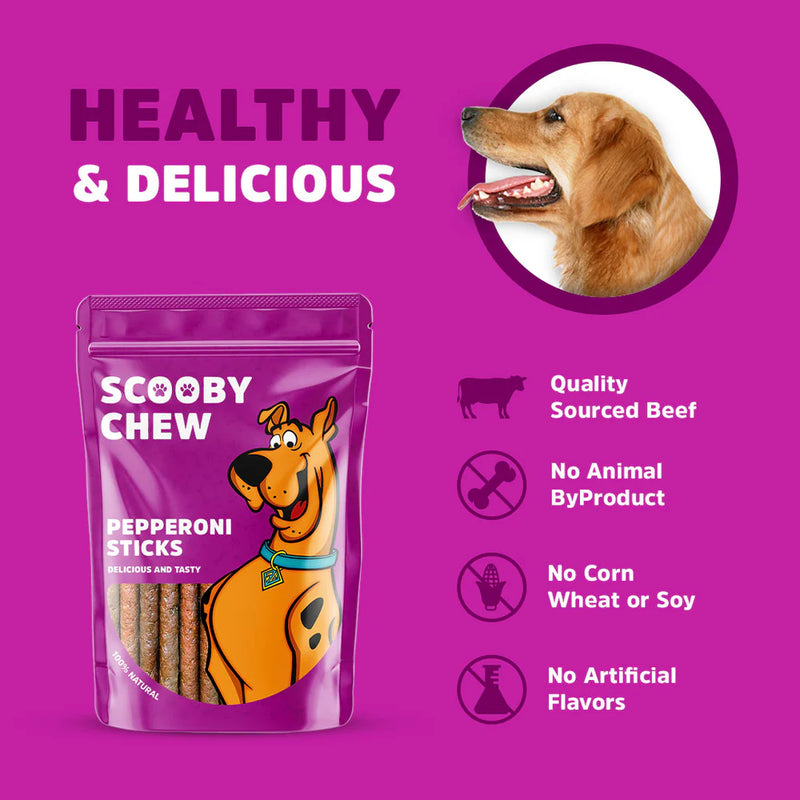 Scooby Chew Pepperoni Sticks Dog Treats 150G