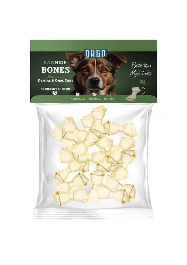 Orgo Rawhide Bones For Dog Dental Oral Care 200 Small