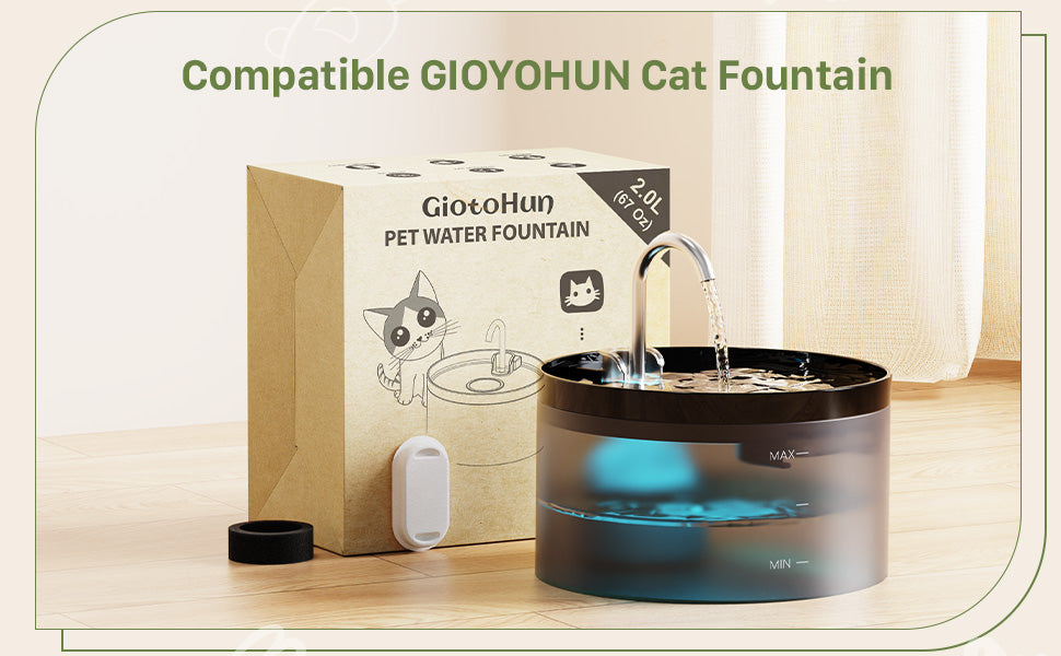 Pet Water Fountain for Drinking GIOTOHUN Faucet-Shaped 2L Pet Fountain