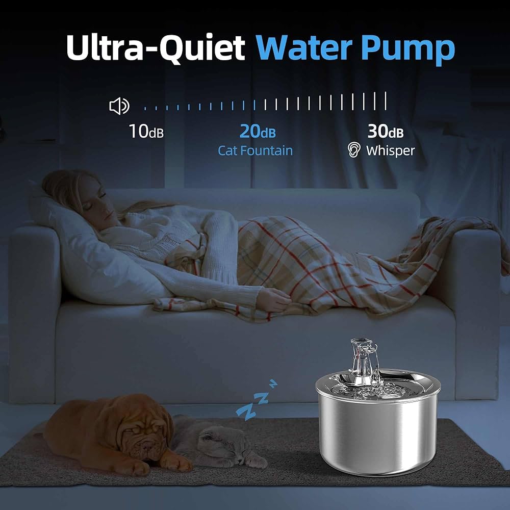 PROTON Pet Stainless Steel Automatic Water Fountain 2L
