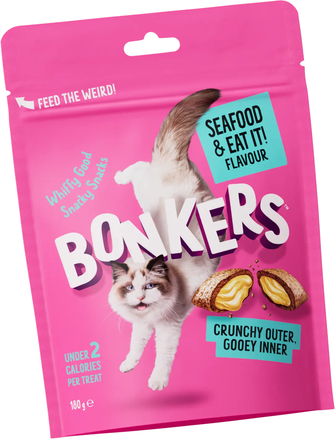 Bonkers Cat Treats with Seafood Flavor  85G