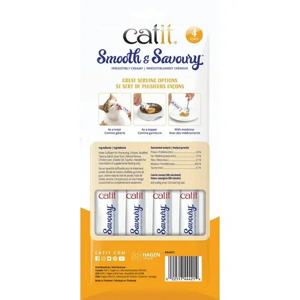 Catit Smooth & Savoury, Chicken with Liver 4x15g