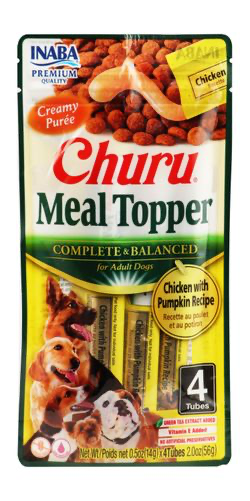 Inaba Churu Creamy Dog Treat with Chicken with Pumpkin Recipe 4x14G Tube