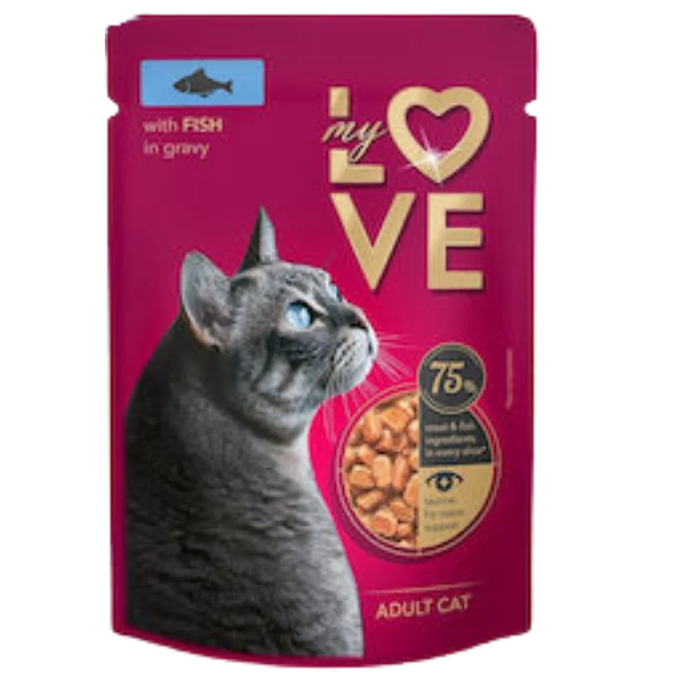 My Love Wet Food For Adult Cat With Fish In Gravy 85g