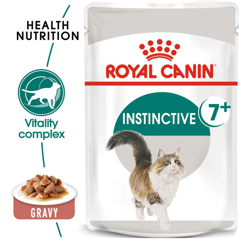 ROYAL CANIN Instinctive 7+ in Gravy (85 gm\ Pouch) - Wet food for cats over 7 years old