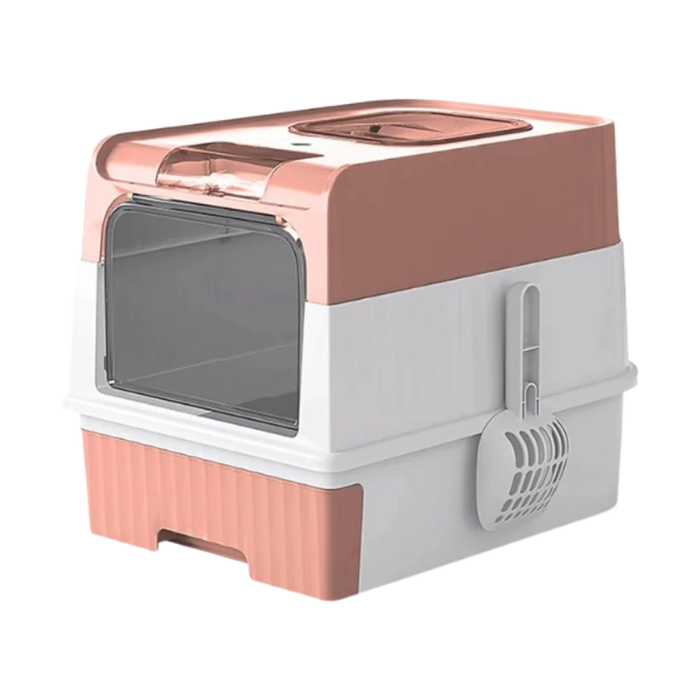 Large Cat Litter Box with Drawer and Scoop (35*14*49) Cm