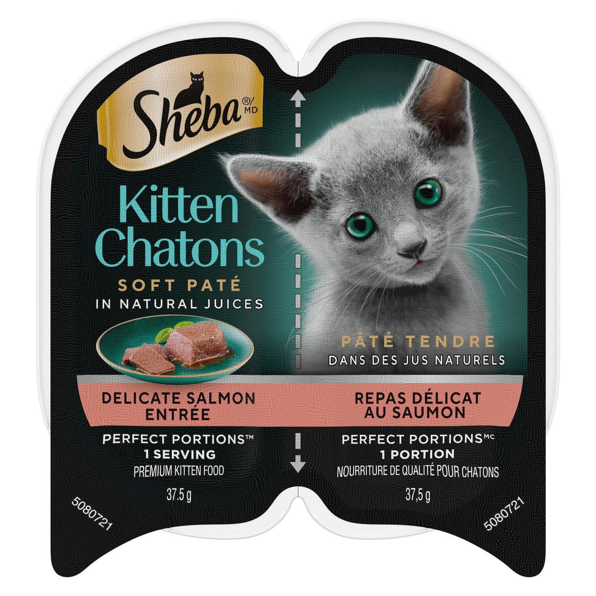 SHEBA Kitten Chatons Soft Patè Wet Cat Food Delicate Salmon , 75g