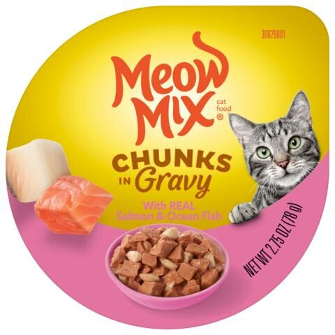 Meow Mix Tenders in Sauce With Real Salmon & Ocean Fish Cat Wet Food 78G