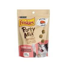 Friskies Party Mix Cat Treats Naturals Gourmet Crunch with Real Salmon 170 g