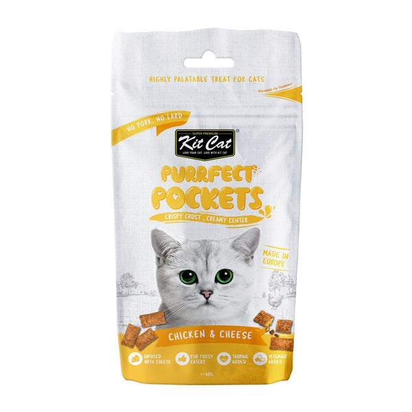 Kit Cat Purrfect Pockets Chicken And Cheese 60G
