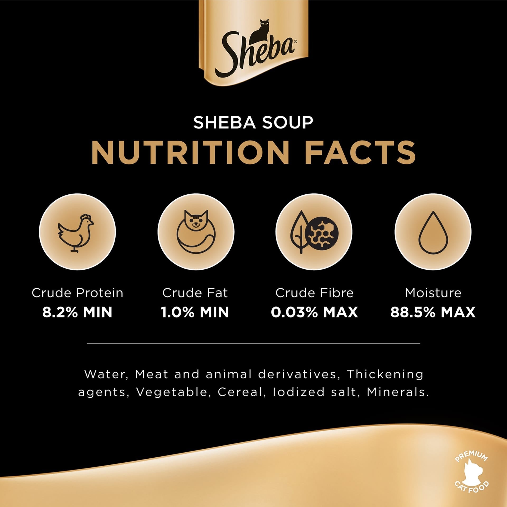Sheba Soup With Chicken Cat Food 4x40g