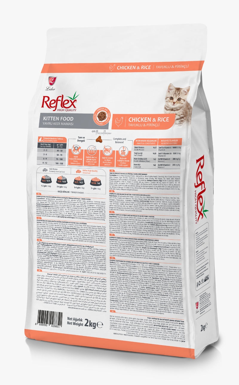 Reflex Kitten Dryfood with Chicken & Rice 2KG