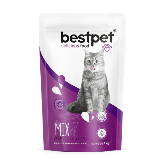 Bestpet Dry Food with mix Flavors for Adult Cats 1 kg
