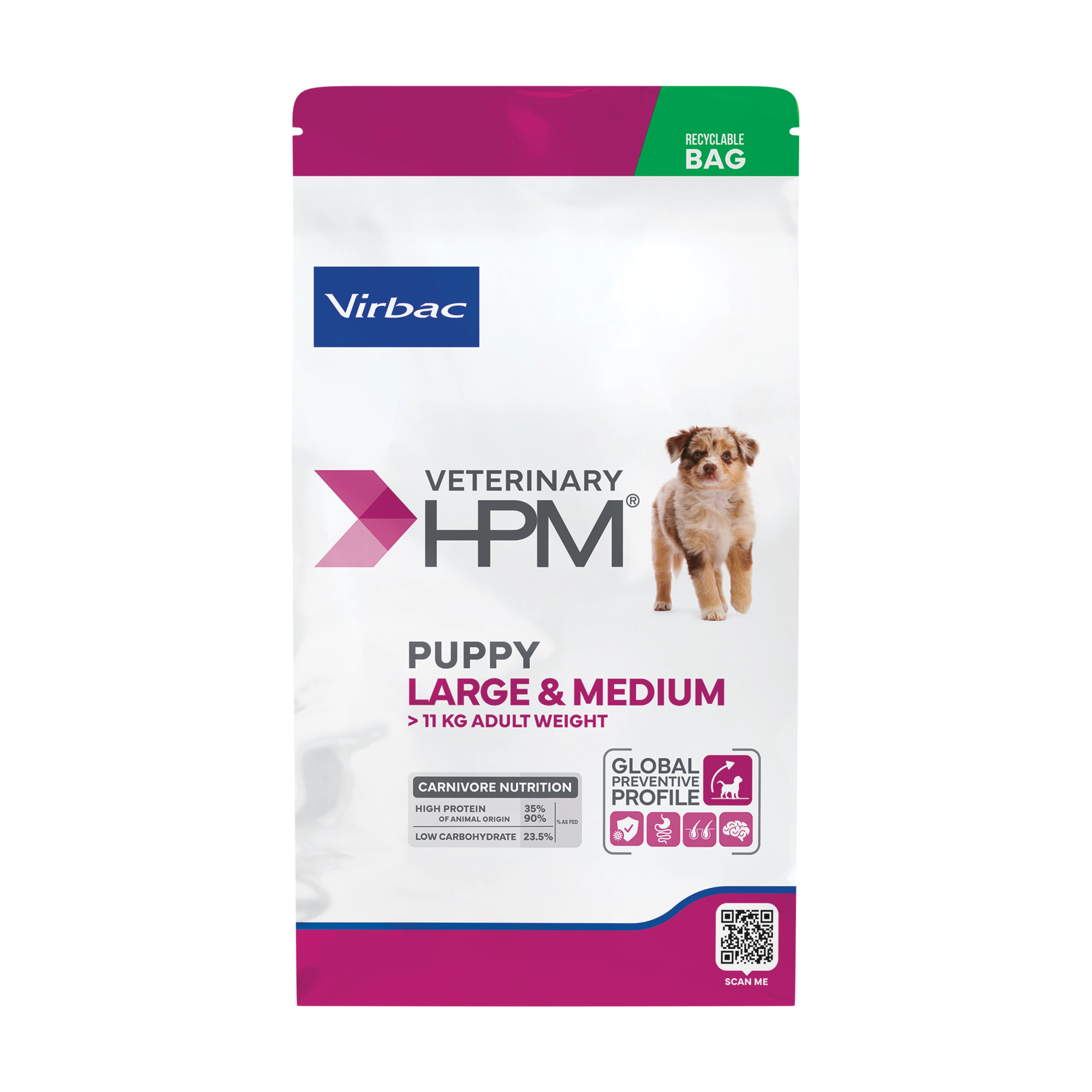 Virbac Puppy Large & Medium - Dry Puppy Food for Medium & Large Breeds 3KG