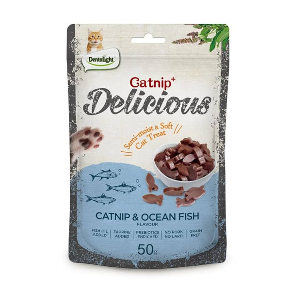 Catnip Delicious Soft Cat Chew Treats with Catnip & Ocean Fish Flavor 50G