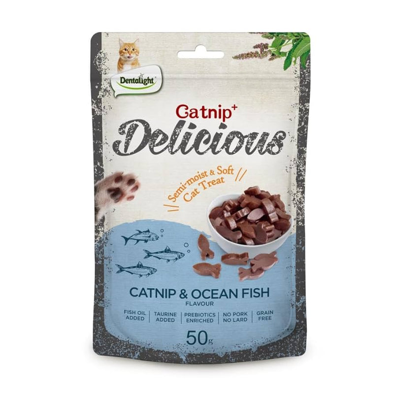 Catnip Delicious Soft Cat Chew Treats with Catnip & Ocean Fish Flavor 50G