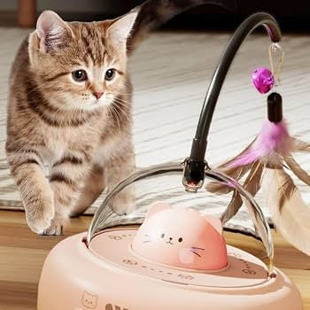 Automatic Cat Teaser Toy - Interactive Cat Toy with Laser - Random Color
