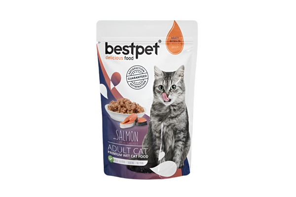 bestpet Meaty Bites in Delicious Jelly Adult Cat with salmon Wet Food 85 g