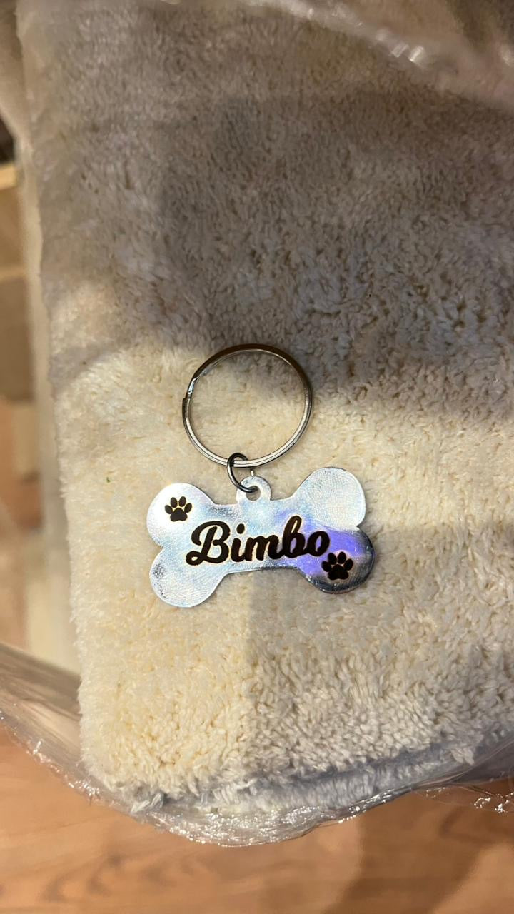 Pet ID Name Tag Steel With Print Name
