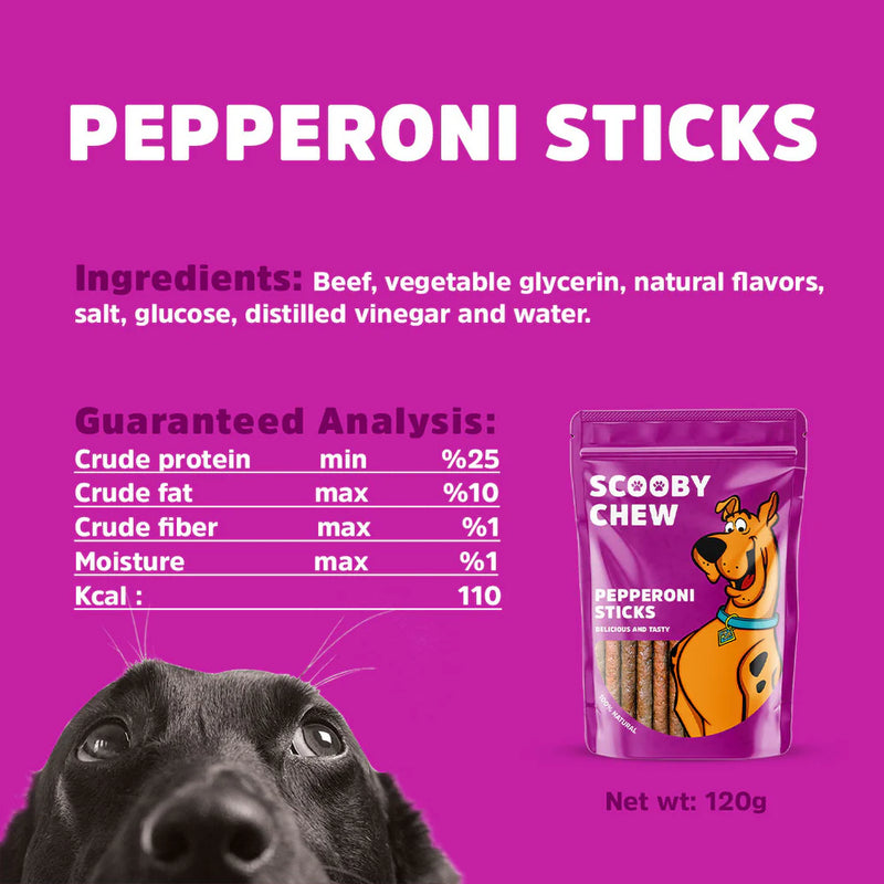 Scooby Chew Pepperoni Sticks Dog Treats 150G
