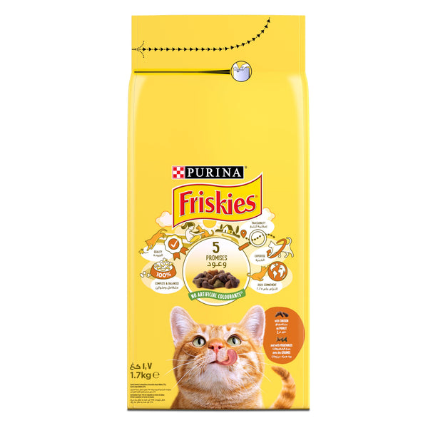 Purina Friskies with Chicken and Vegetables Cat Dry food 1.7Kg