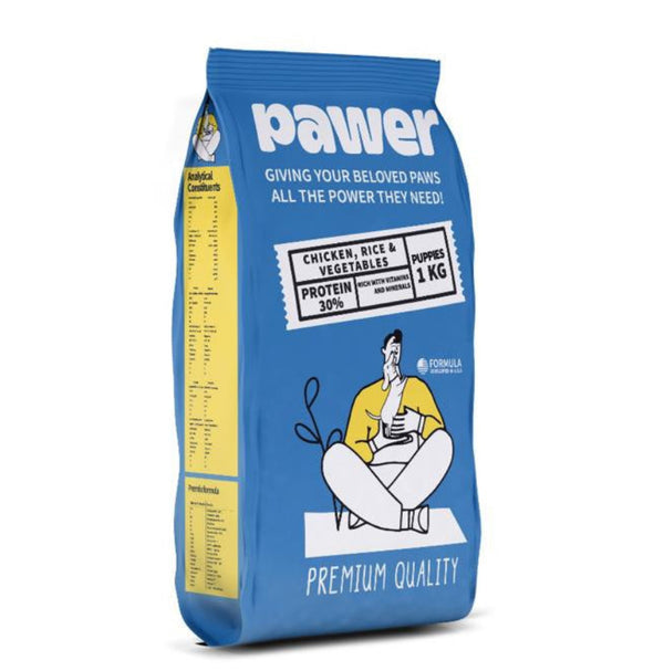 Pawer Dry Food with Chicken, Rice & Vegetables for Puppies -1kg - PetYard