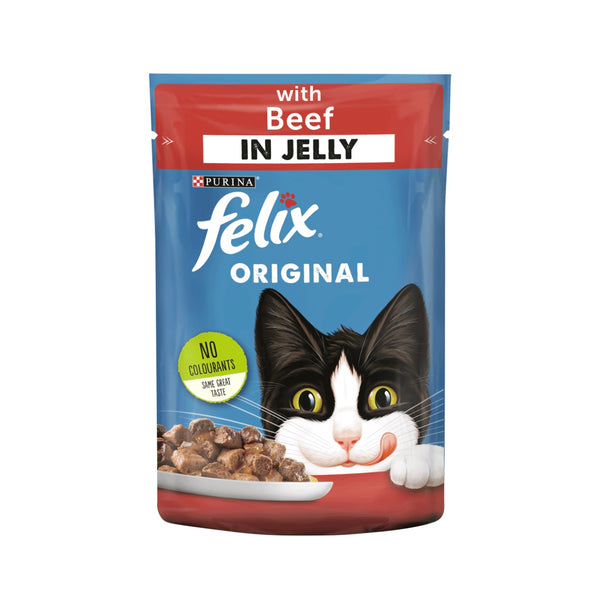 FELIX® Original Beef in Jelly Wet Cat Food (100G) - PetYard