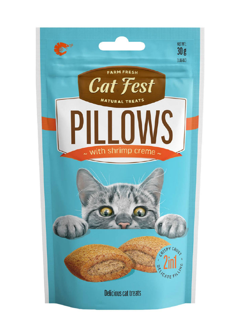 Cat Fest Pillows With Shrimp Creme For Cat - 30G