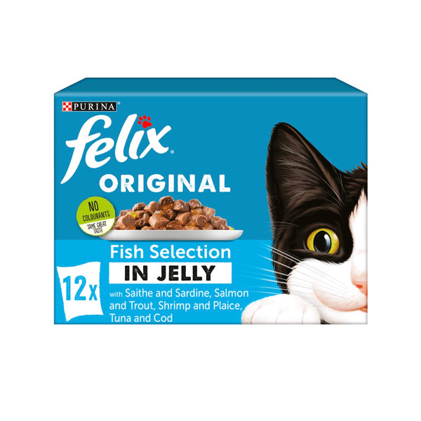 FELIX® Original Fish Selection in Jelly Wet Cat Food (x12Pouch) - PetYard