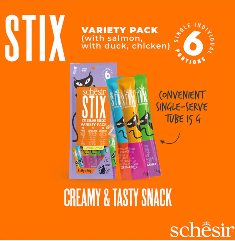 Schesir Stix Mixed Flavors Cream Snack 90G in Bag