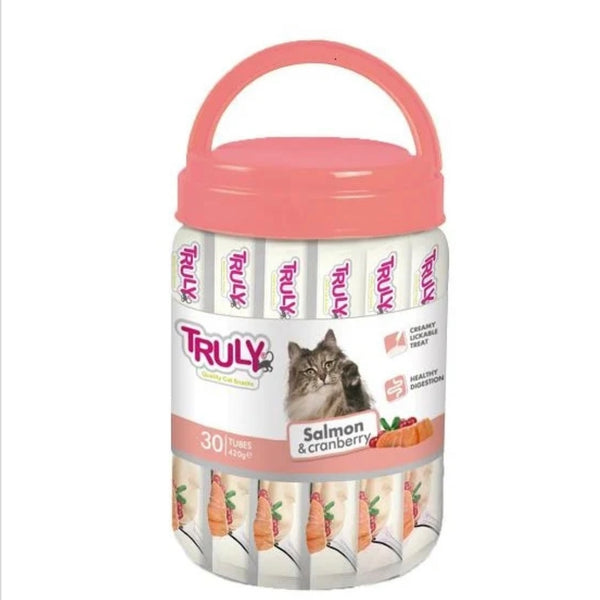 Truly Cat Treat Salmon & Cranberry Creamy (30sticks) - PetYard