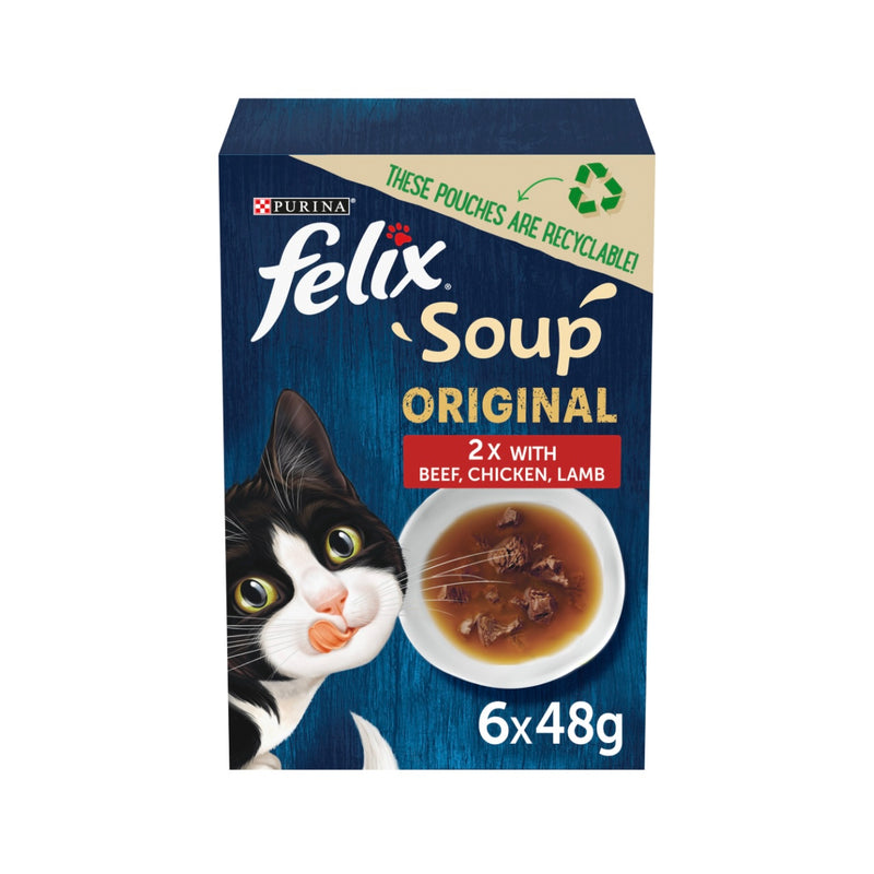 FELIX® Soup Original Farm Selection Wet Cat Food (6 Packs) - PetYard