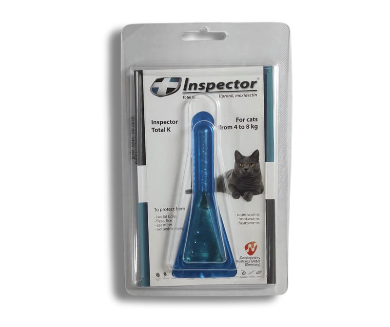 Inspector Total K Spot-on For Cats From 4 To 8 kg (Fipronil , Moxidectin ) X 1 Pipette