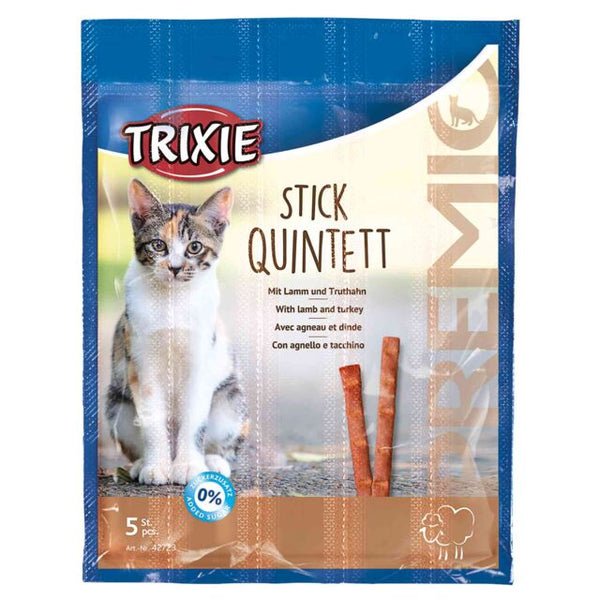 TRIXIE PREMIO CAT STICK QUINTETT with lamb and turkey 5 sticks 25 g - PetYard