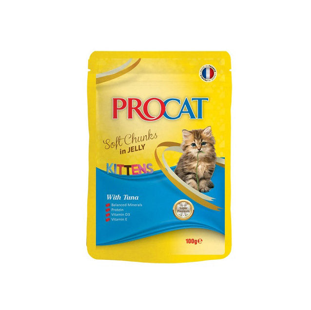 Procat Kitten With Tuna Soft Chunks in Jelly 100g - PetYard