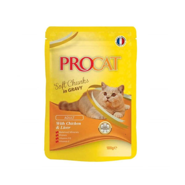 Procat With Chicken & Liver In Gravy 100 G - PetYard