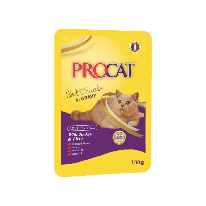 Procat With Turkey & Liver In Gravy 100 G - PetYard