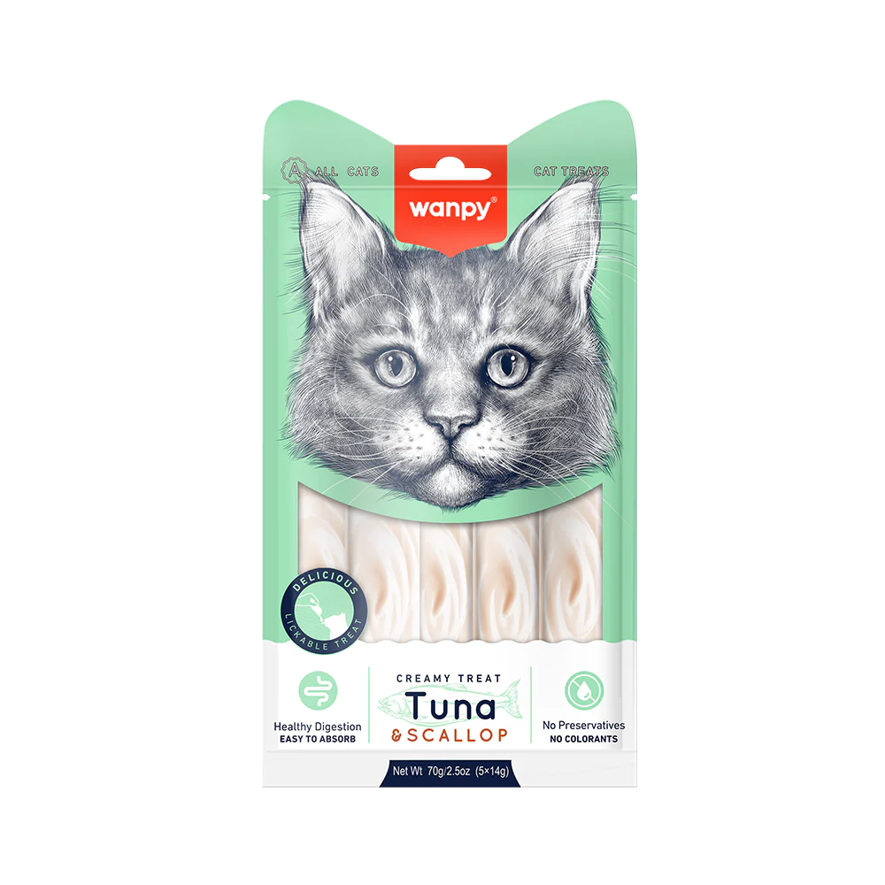 Wanpy Cat Creamy Treat Tuna & Scallop Flavor - PetYard