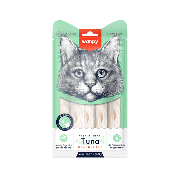 Wanpy Cat Creamy Treat Tuna & Scallop Flavor - PetYard