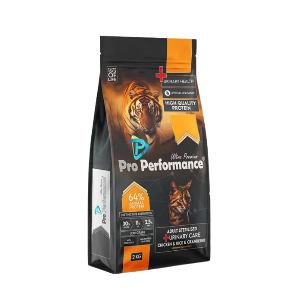 Pro Performance Sterilized & Urinary Care Adult Cat Dry Food  with Chicken & Rice 2KG