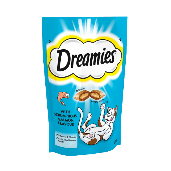 DREAMIES Cat Treat Salmon Flavor 60G - PetYard