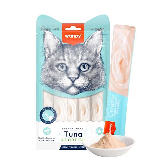 Wanpy Cat Creamy Treat Tuna & Cod-Fish Flavor