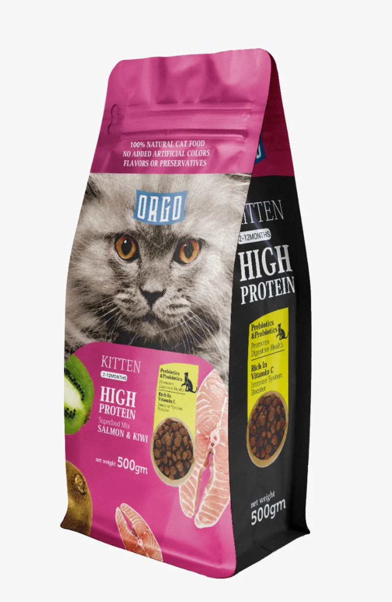 Orgo Kitten Dryfood with Salmon&Kiwi (500G/2KG)