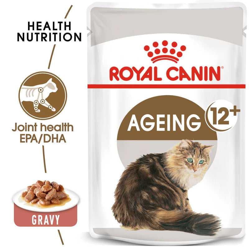 Royal Canin Ageing 12+ (85gm\ Pouch) - Wet food for senior cats over 12 years old