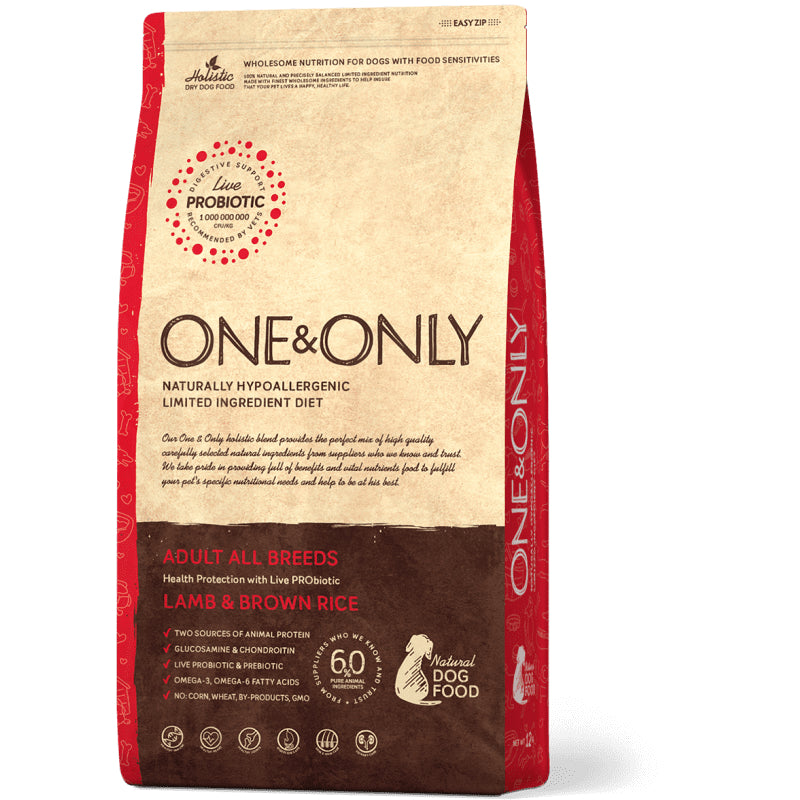 One and Only dry food for dogs with lamb & rice (3KG/12KG)