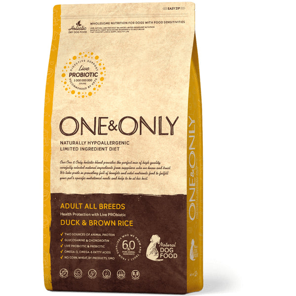 One and Only Adult All Breeds Duck & Rice Dog Dry Food (12KG)