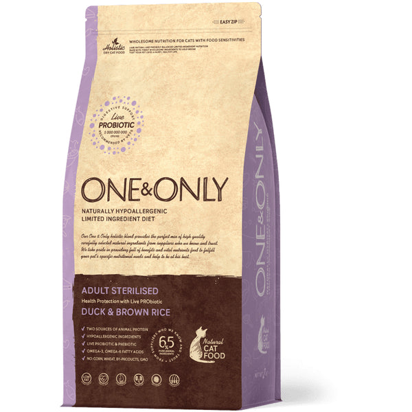 One And Only dry food for Adult cat Sterilised with Duck and rice (400G/2KG)