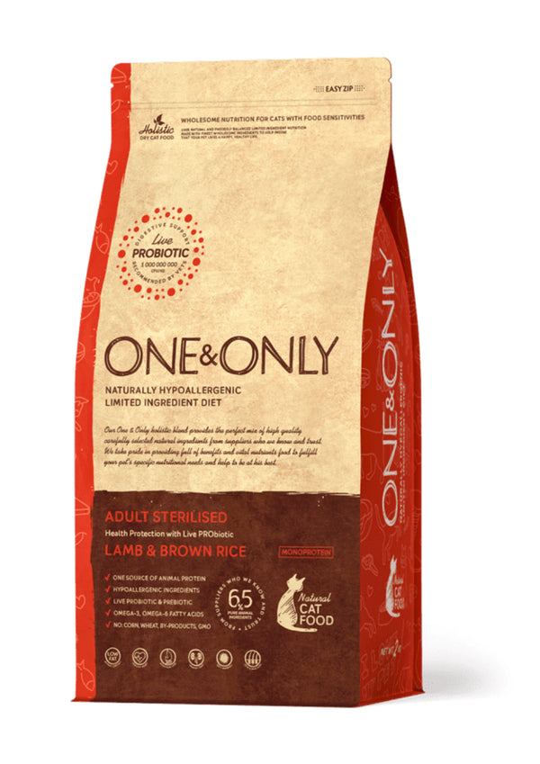 One And Only dry food for Adult cat Sterilised with Lamb and rice (400G/2KG)