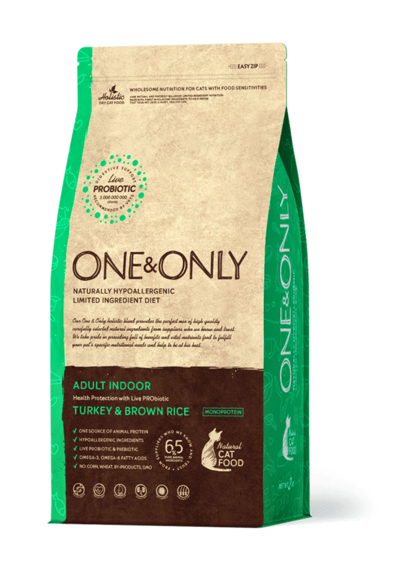 One And Only dry food for Adult cat Indoor with Turkey and rice (400G/2KG)